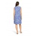 Betty Barclay - 1889 1965 Luchtig linnen kleed blauw wit print.